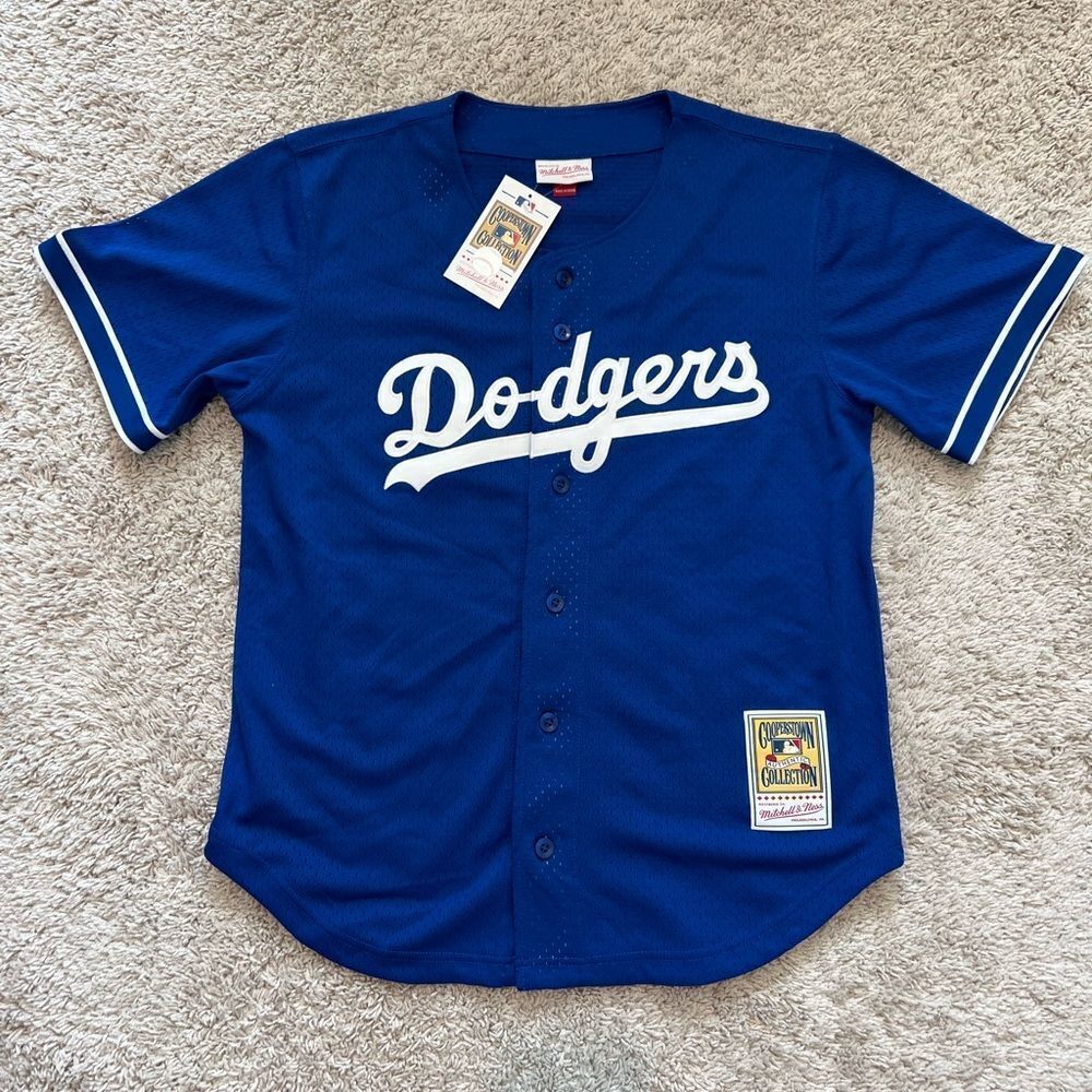 Mitchell & Ness Authentic Royal MLB Los Angeles Dodgers Button Front Jersey